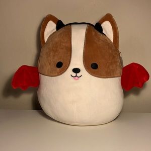 Squishmallow 12” Reginald the Corgi Devil Bat HalloweenDog Plush. 2021